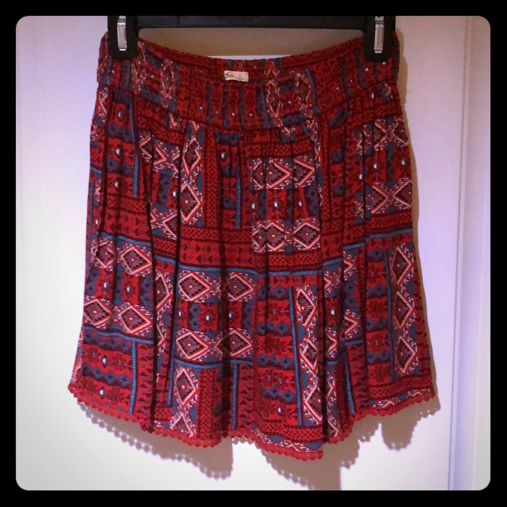 Hollister Junior Girls Short Skirt Red Small NWOT